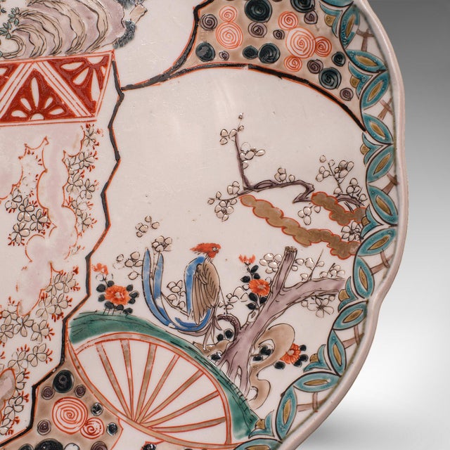 Antique Imari Fruit Plate, Japanese, Meiji Ceramic Decorative Charger, Victorian For Sale - Image 6 of 8