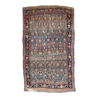 Late 19th Century NAIVE HALVI BIDJAR Mystical Energy-Filled Art Rug 5.10 x 10.3 For Sale