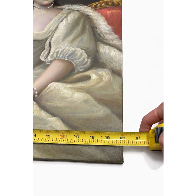 1970s Unframed 20 X 24 Romantic European Style Oil Portrait of Woman – Classical Salon Style For Sale - Image 4 of 13