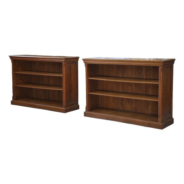 Vintage Oak Bookcases, 1920s, Set of 2 For Sale