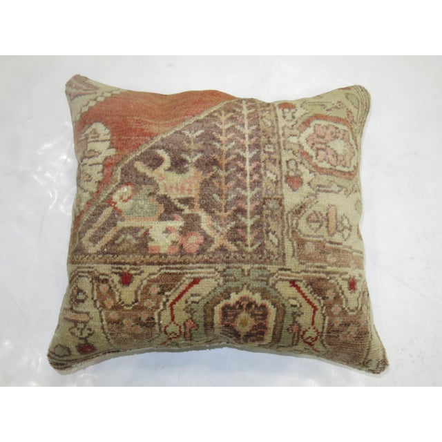 Decorative Turkish Rug Pillow For Sale - Image 4 of 5