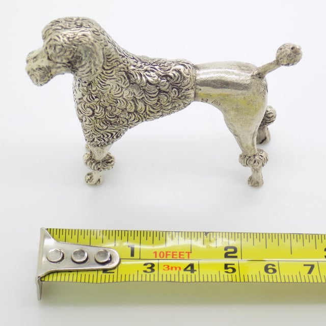 Large Vintage Italian Silver Poodle Figurine, Florence, 1950s For Sale - Image 11 of 12