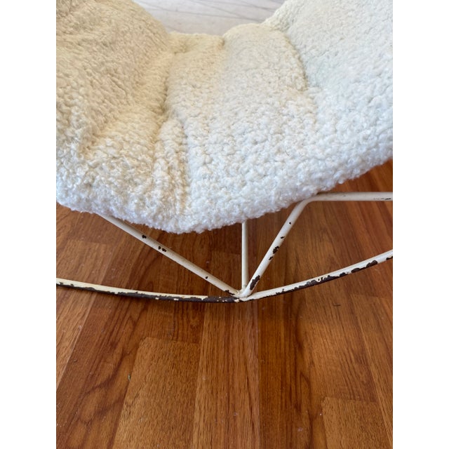 Metal Cream Rocking Chair For Sale - Image 7 of 7