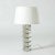 Cool Swedish 1960s crystal table lamp where the base is made from translucent blocks. A slender brass pipe concealing the...