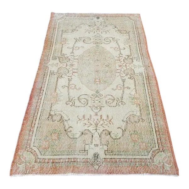 1960s Vintage Bohemian Handknotted Tribal Rug- 3′11″ × 6′10″ For Sale