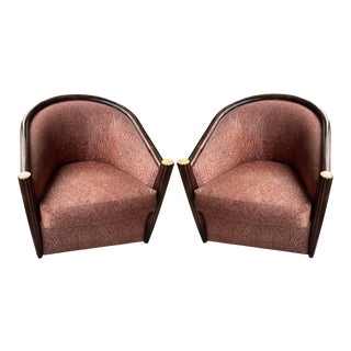 J. Robert Scott Art Deco Club Chairs - a Pair For Sale