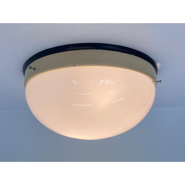 Bauhaus Bakelite Glass Ceiling Light, 1940s For Sale - Image 4 of 9