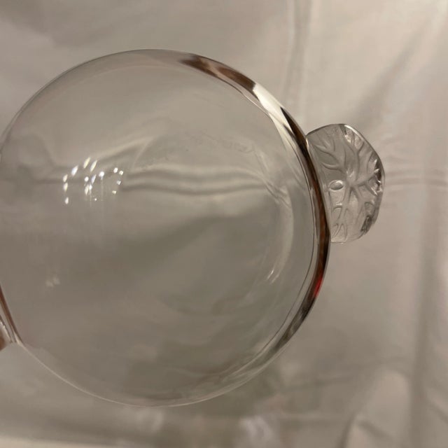 Lalique Lalique Crystal Double Handled Bowl Dish For Sale - Image 4 of 5