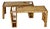 Near Pair of 1960s Bamboo and Rattan Bed Trays With Drink and Magazine Holder For Sale