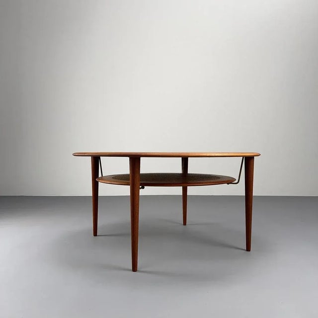 Peter Hvidt Round FD-515 Minerva Coffee Table in Teak by Peter Hvidt & Orla Molgaard Nielsen for France & Son, Denmark, 1960s For Sale - Image 4 of 11