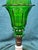 Victorian Antique Emerald Green Glass Whale Oil Lamps Milk Glass Base Eapg 13.5" - a Pair For Sale - Image 3 of 9