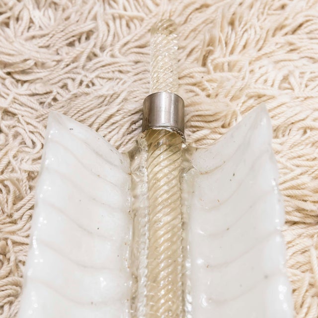 Murano Glass Leaf Wall Light attributed to André Arbus for Barovier & Toso, 1950s For Sale - Image 11 of 13