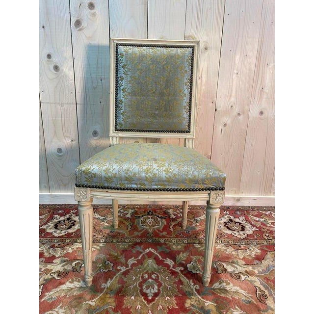 Louis XVI Chairs in Beige, Set of 6 For Sale - Image 4 of 10