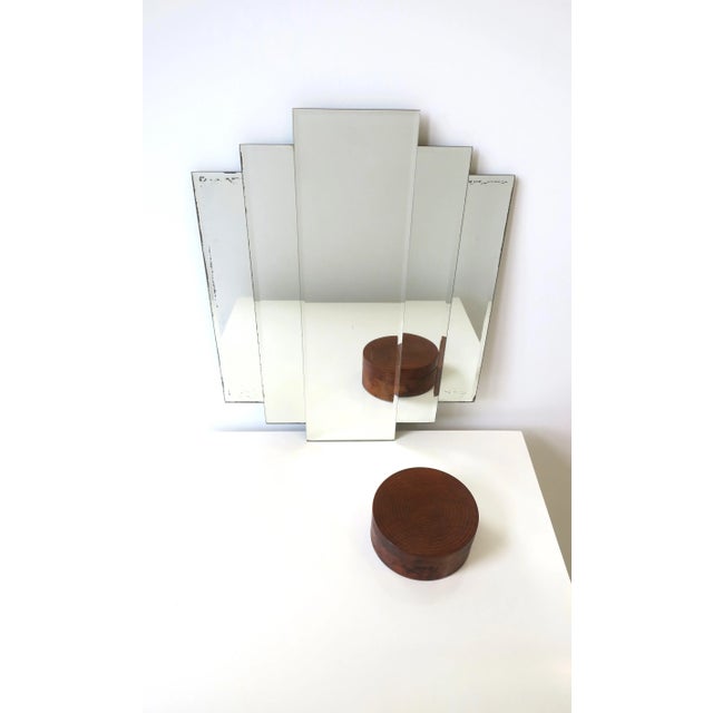 Glass '70 Modern Deco Wall or Vanity Mirror For Sale - Image 7 of 13