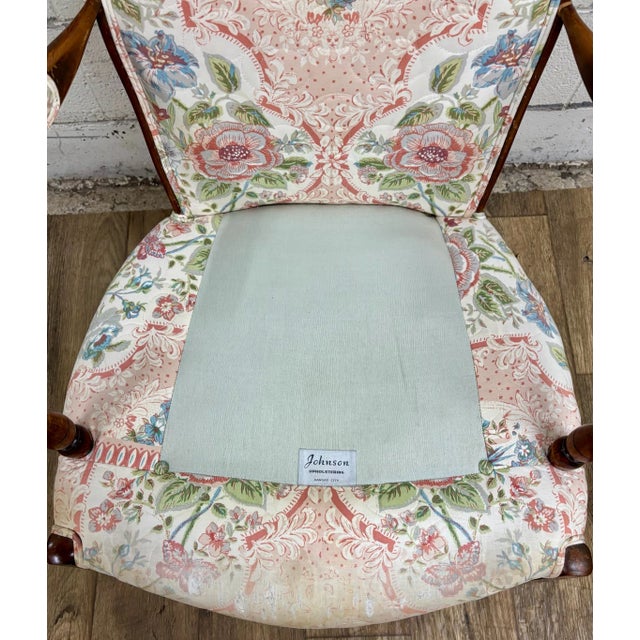 Vintage French Provincial Louis XV Style Armchair Bergere For Sale - Image 9 of 9
