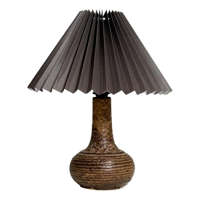 Small Danish Ceramic Table Lamp, 1960s For Sale