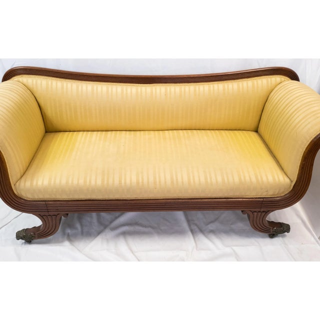 Wood 19th Century English or American Duncan Phyfe Style Federal Sofa For Sale - Image 7 of 13