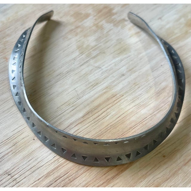 Georg Jensen Jörgen Jensen (Georg Jensen) Tribal Etched Pewter Choker For Sale - Image 4 of 12