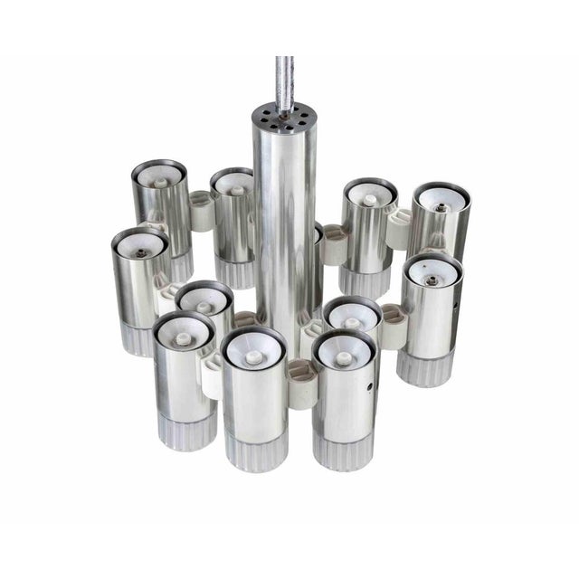 Gaetano Sciolari Modernist Chandelier attributed to Gaetano Sciolari, 1970s For Sale - Image 4 of 7