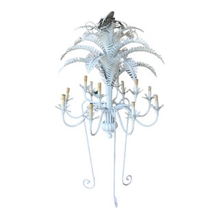 1980s White Toile Chandelier For Sale