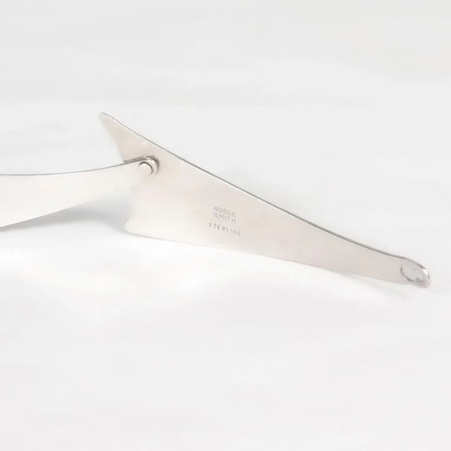 Modern Vintage Modernist Sterling Silver Collar Necklace by Noble Smith For Sale - Image 3 of 11