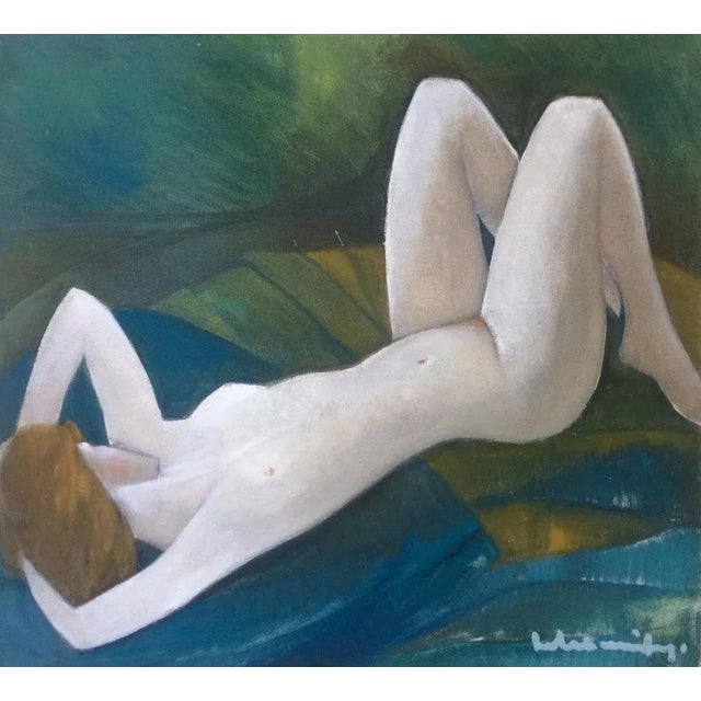 Laimdots Murnieks, Dreamer, 1996, Oil on Cardboard For Sale - Image 5 of 5