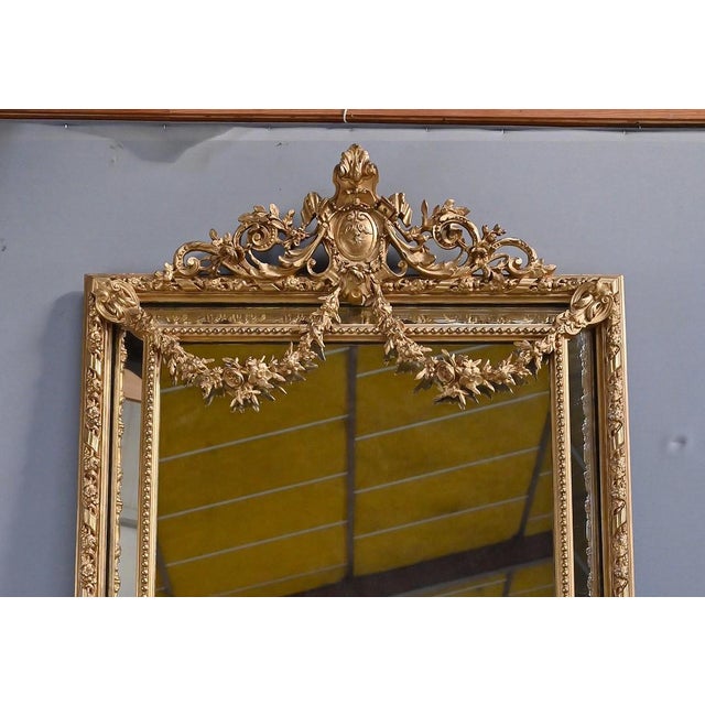 Late 19th Century Louis XVI Mirror with Parclosed Panels For Sale - Image 4 of 15