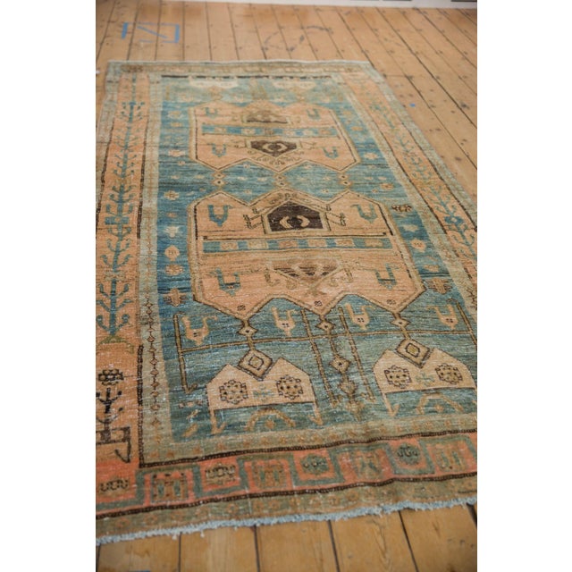 1940s 1940s Vintage Persian Bijar Blossom Medallion Wool Runner For Sale - Image 5 of 11