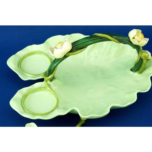 Art Nouveau Strawberry Service in Vitrified Majolica by George Jones, England, 1882, Set of 5 For Sale - Image 16 of 18