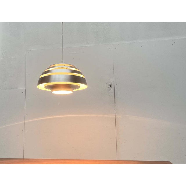 Mid-Century Modern Dome Pendant Lamp attributed to Hans Agne Jakobsson, 1960s For Sale - Image 6 of 18