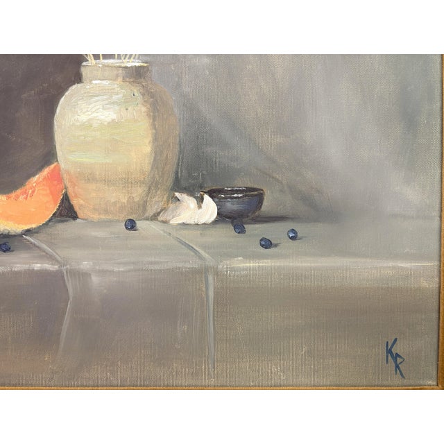 Signed and Framed Original Painting on Canvas by Karen Reinhart (American, 1938-2023) For Sale In West Palm - Image 6 of 12