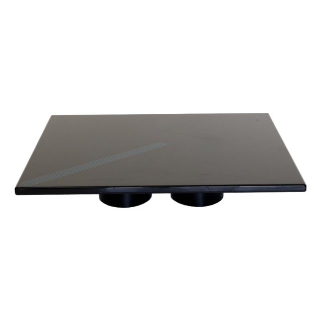 Large Black Lacquered Coffee Table from Saporiti Italia, 1970s For Sale