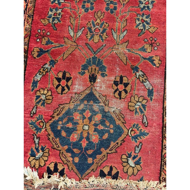 Persian Antique Lilihan Sarouk Runner Open Artistic Design in Rare Narrow Size Rug 2.8 x 9.7 For Sale - Image 3 of 10