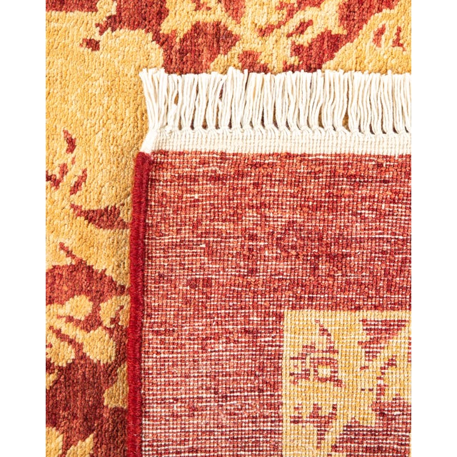 2000 - 2009 Mogul, One-of-a-Kind Hand-Knotted Area Rug - Red, 4' 1" x 5' 10" For Sale - Image 5 of 8