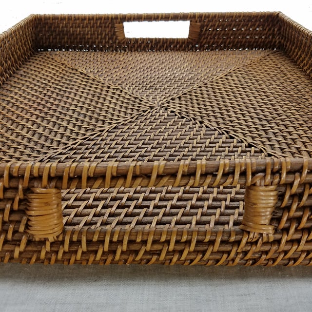Natural Rattan Tray Chairish