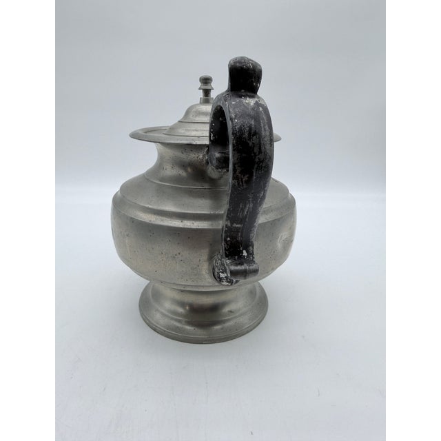 Mid 19th Century Antique American Britannia Teapot by R. Gleason, Dorchester, Ma, Circa 1840s For Sale - Image 5 of 14