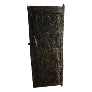 (Circa1880-1950) Hand Carved From Single Slab of Yoruba Art Nigerian Tribal African Dogon Door Panel For Sale
