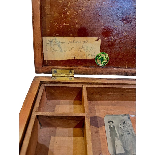 Merican Work Box With Inlaid Star, 19th Century For Sale In Tampa - Image 6 of 13