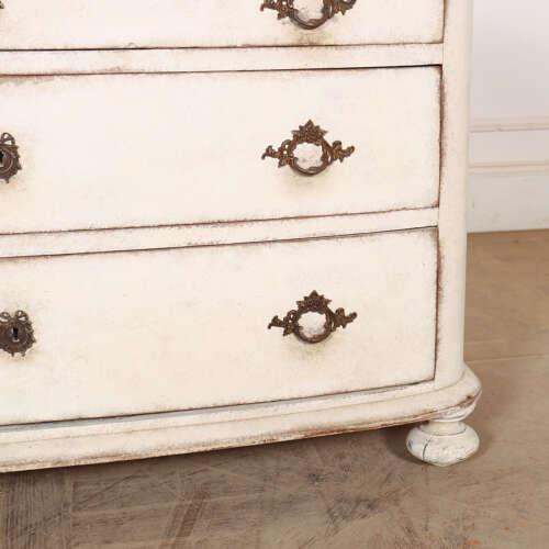 Wood French Bow Front Chest of Drawers For Sale - Image 7 of 12
