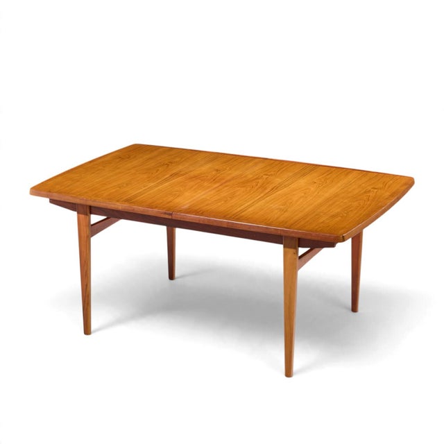 Kurt Østervig Style Mid Century Danish Rosewood Expanding Hidden Leaf Dining Table With 2 Leaves For Sale - Image 12 of 13