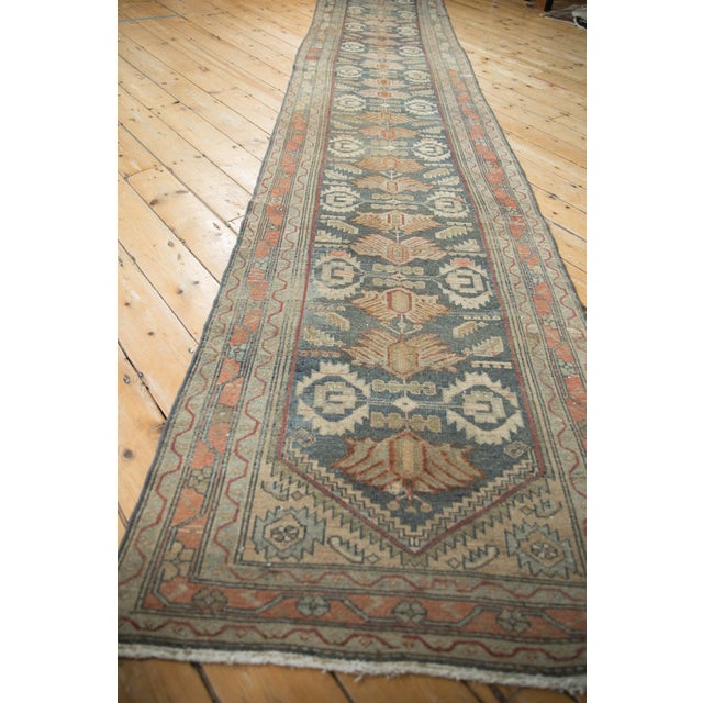 Vintage Distressed Malayer Rug Runner - 3'1" x 15'11" For Sale - Image 9 of 10