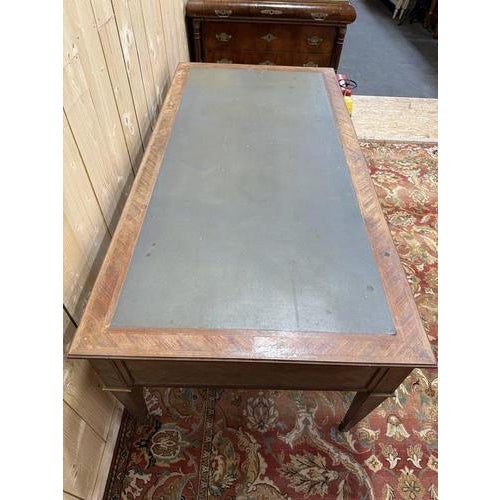 Brown Louis XVI Style Marquetry Desk For Sale - Image 8 of 9