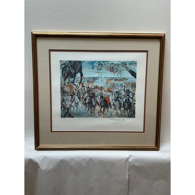 Salvador Dalí (1904–1989) color lithograph titled "THE BATTLE OF TETUAN" numbered 63/250 in Roman Numerals LXII/CCL. The...