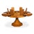 Transitional Round Dining Table, Medium - Light Brown Oak With Faceted Pedestal Base For Sale In Raleigh - Image 6 of 11