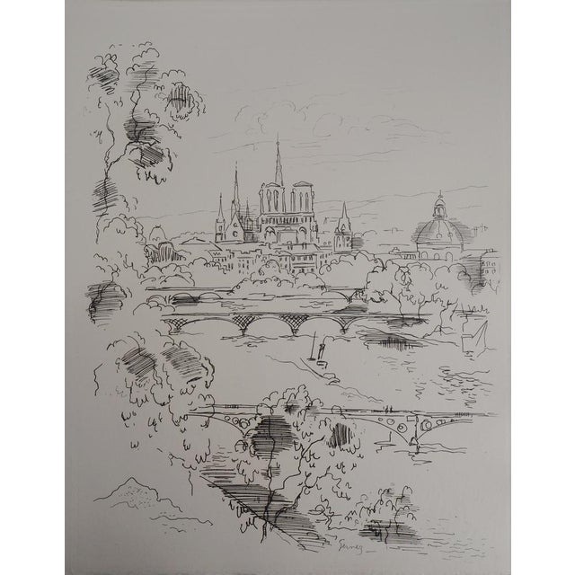Paul Elie Gernez, The Seine: Cradle of Paris, 1937, Original Engraving For Sale - Image 6 of 6