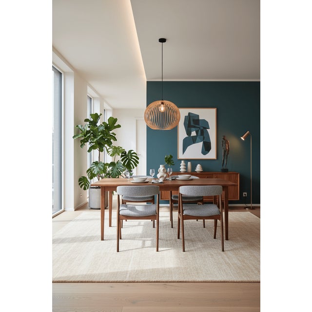 Teak Armchair in Hallingdal 65 Upholstery by Thomas Harlev for Farstrup Møbler, Denmark, 1960s, Set of 2 For Sale - Image 10 of 18