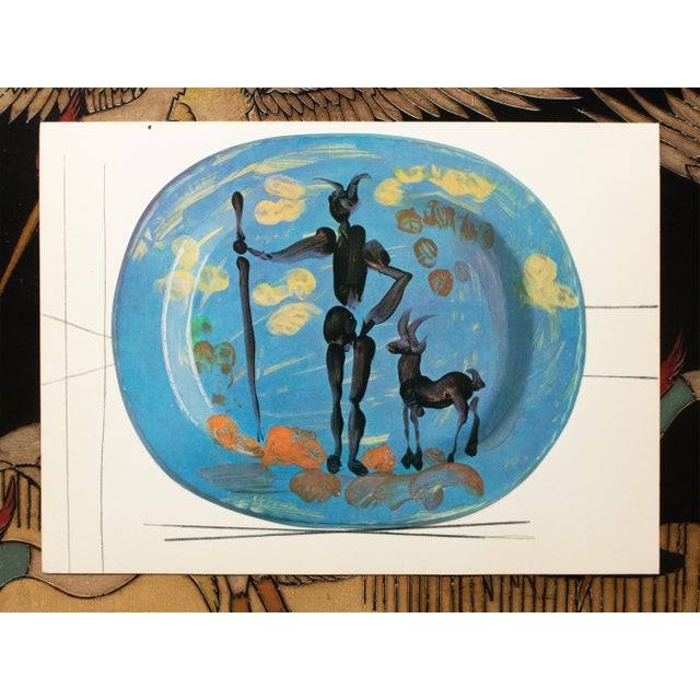 1950s 1955 Set of 9 Vintage Prints of Picasso's Ceramic Platters For Sale - Image 5 of 12