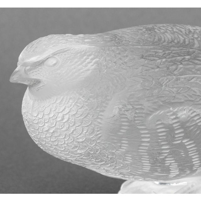 Lalique Crystal "Perdix" Sculptures, 4 For Sale - Image 10 of 15