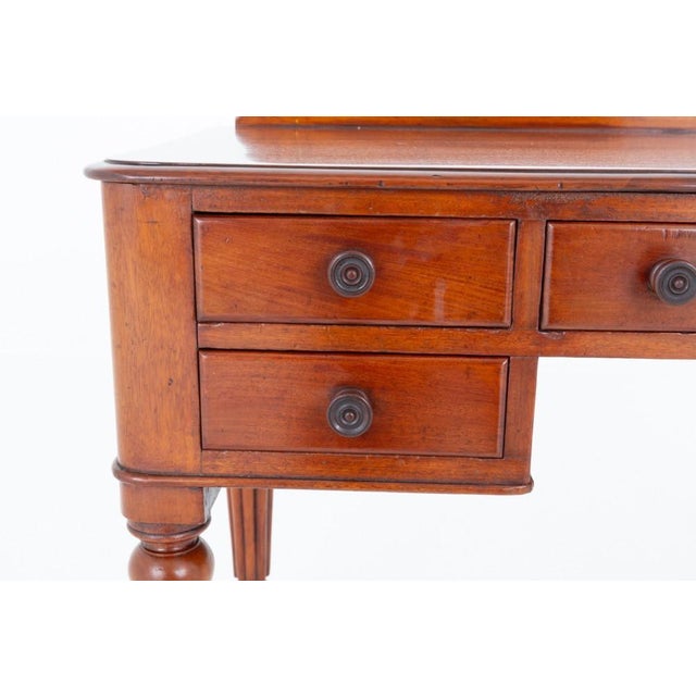 Wood Victorian Desk Mahogany Writing Table, 1860s For Sale - Image 7 of 9