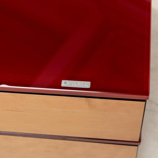 Spectral Wooden Sideboard in Red, Brown & Black For Sale - Image 10 of 15